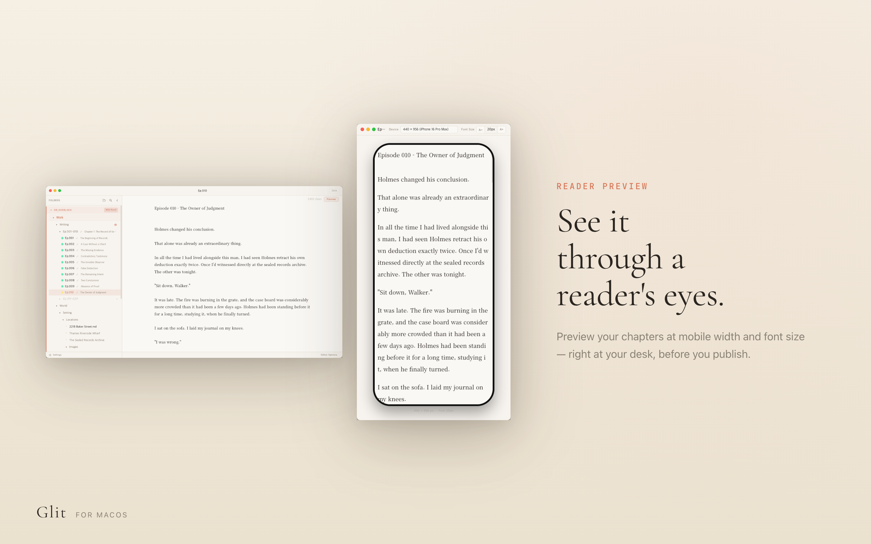 Glit – Web Novel Writing Editor gallery image