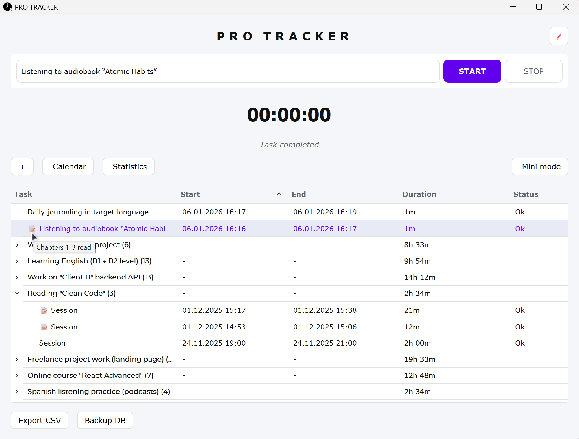 PRO TRACKER Time gallery image