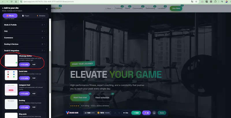 Qixoo Your AI web agency today. No code screenshot 1