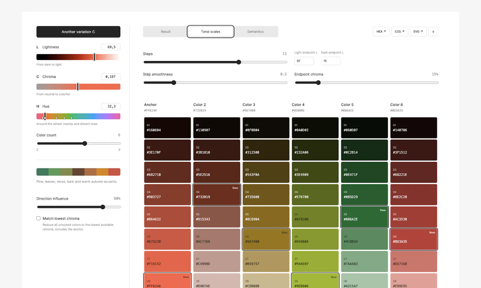 Color Studio — OKLCH palette tool screenshot 2