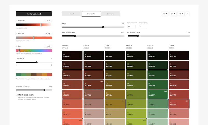 Color Studio — OKLCH palette tool screenshot 2