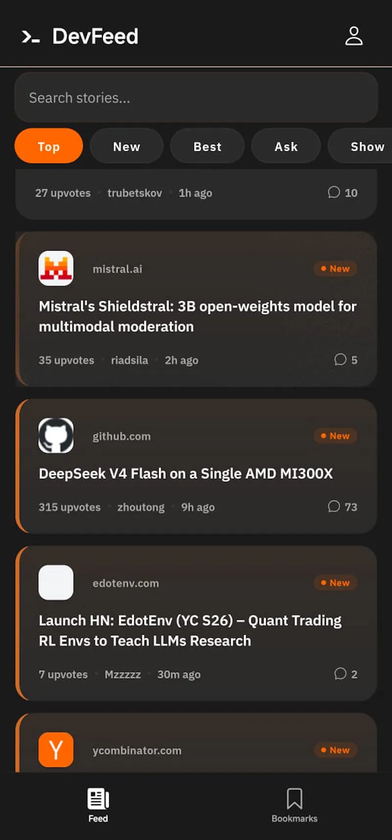 DevFeed screenshot 3