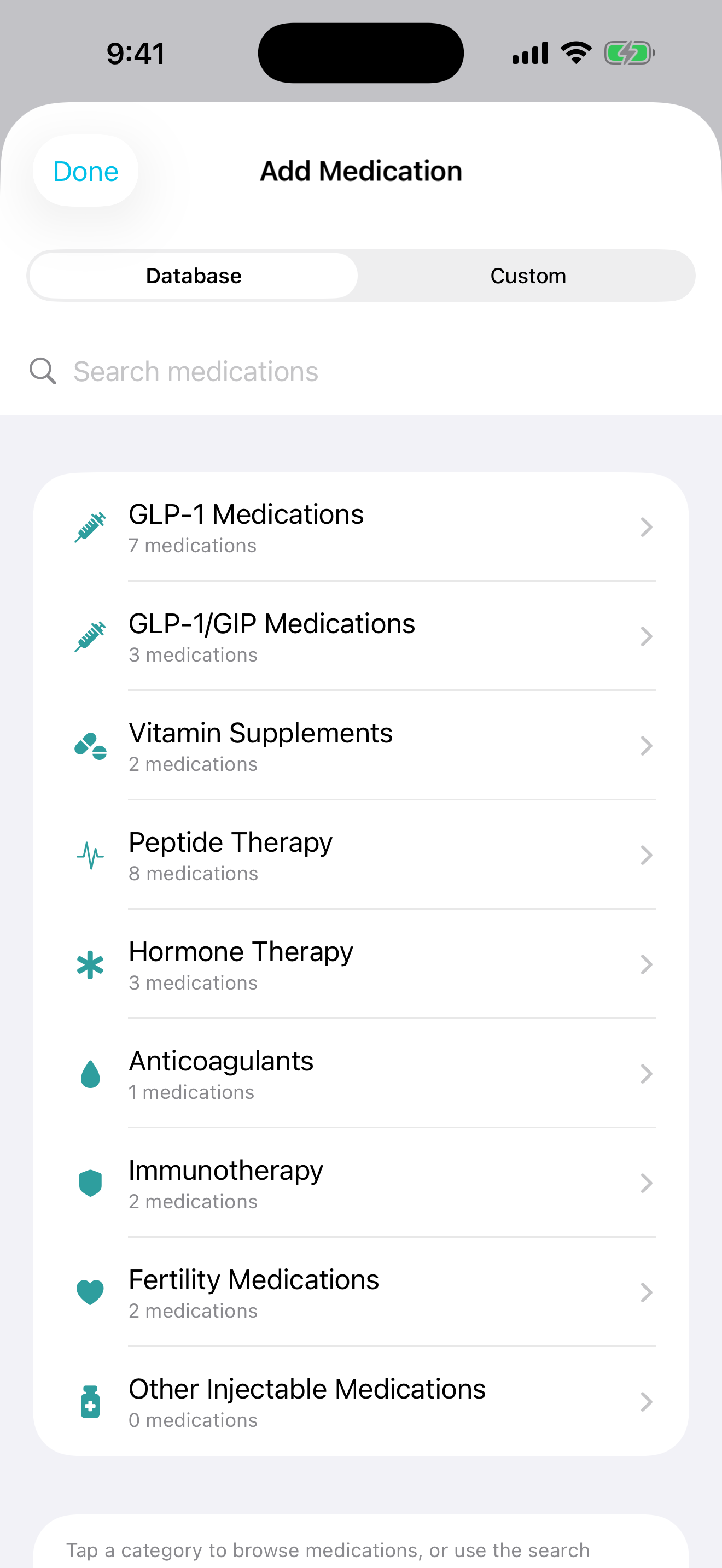 Gilly - the Smart GLP-1/Peptide Tracker - Screenshot 2 showing product features and functionality