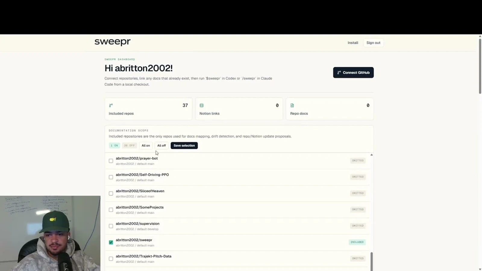 sweepr screenshot 1 (video preview)
