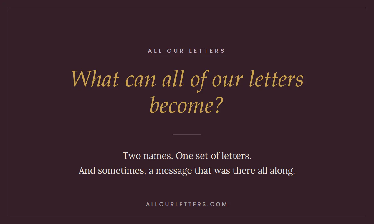 All Our Letters gallery image