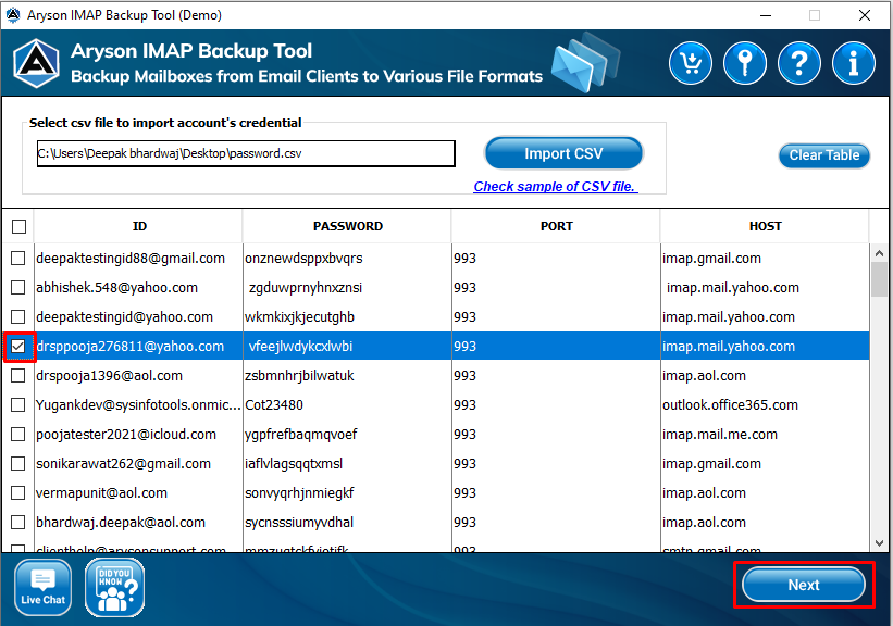 Media Aryson IMAP Backup 3