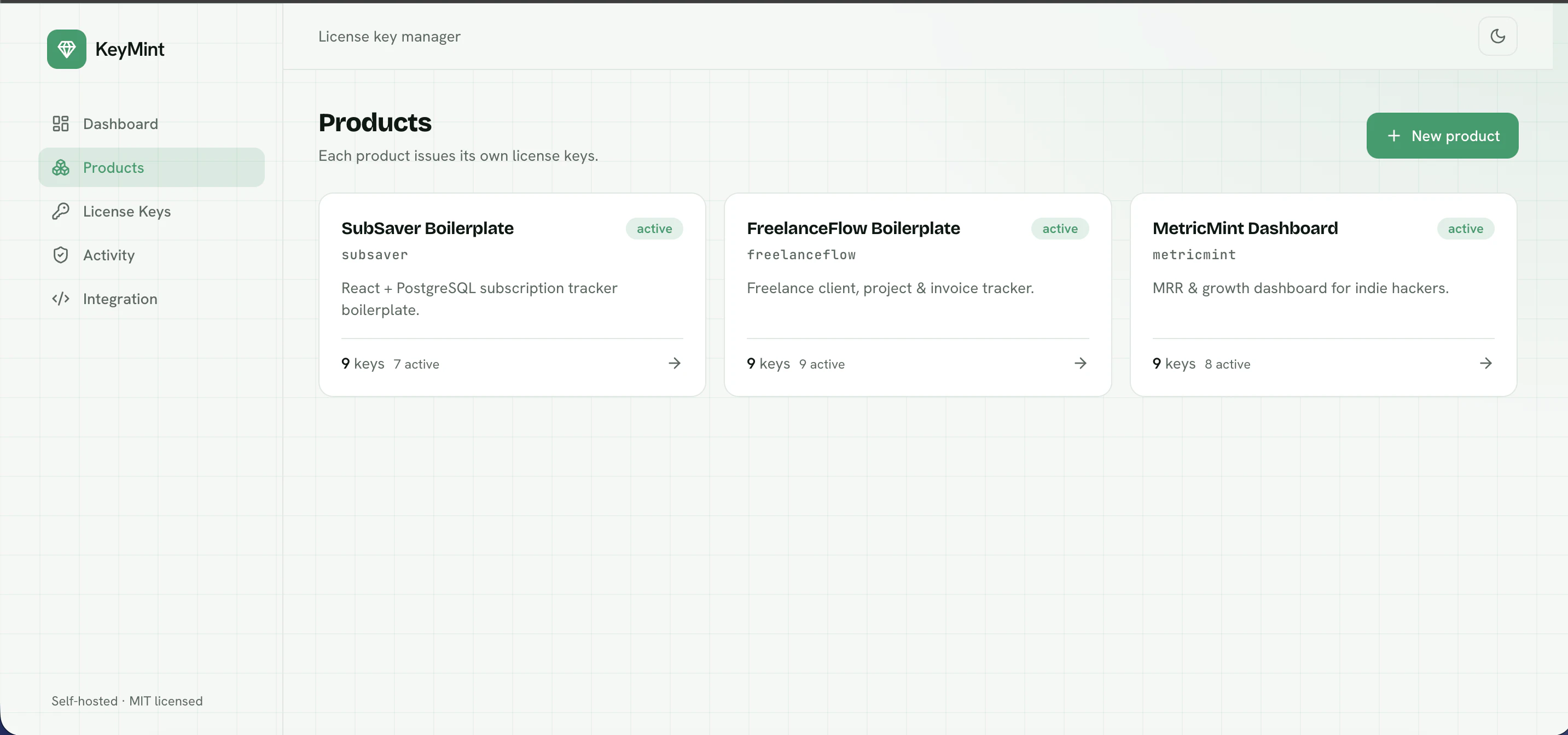 KeyMint — License Key Manager screenshot 1