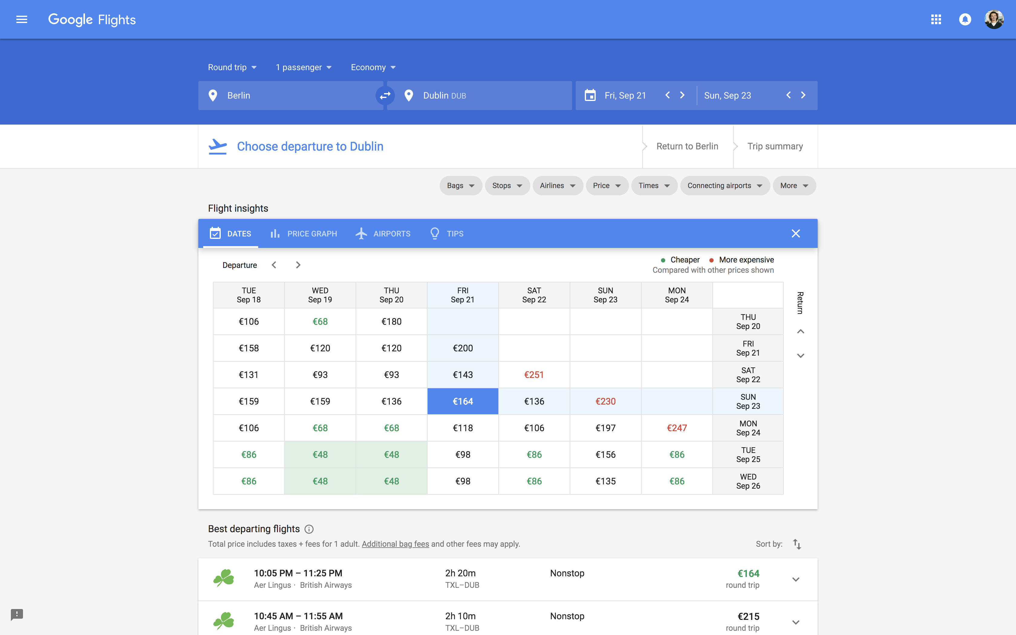 Google Flights 2.0 gallery image