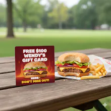 Free $100 Wendy's Gift Card gallery image