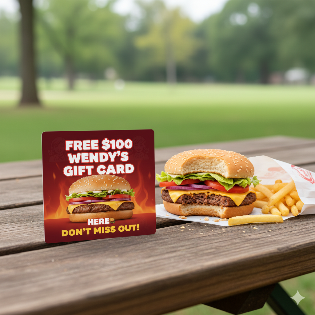 Free $100 Wendy's Gift Card - Screenshot 5 showing product features and functionality