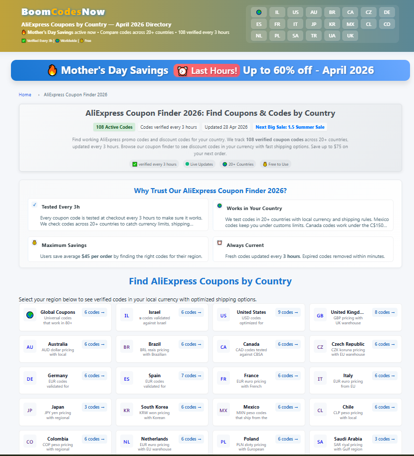 BoomCodesNow — AliExpress Codes gallery image