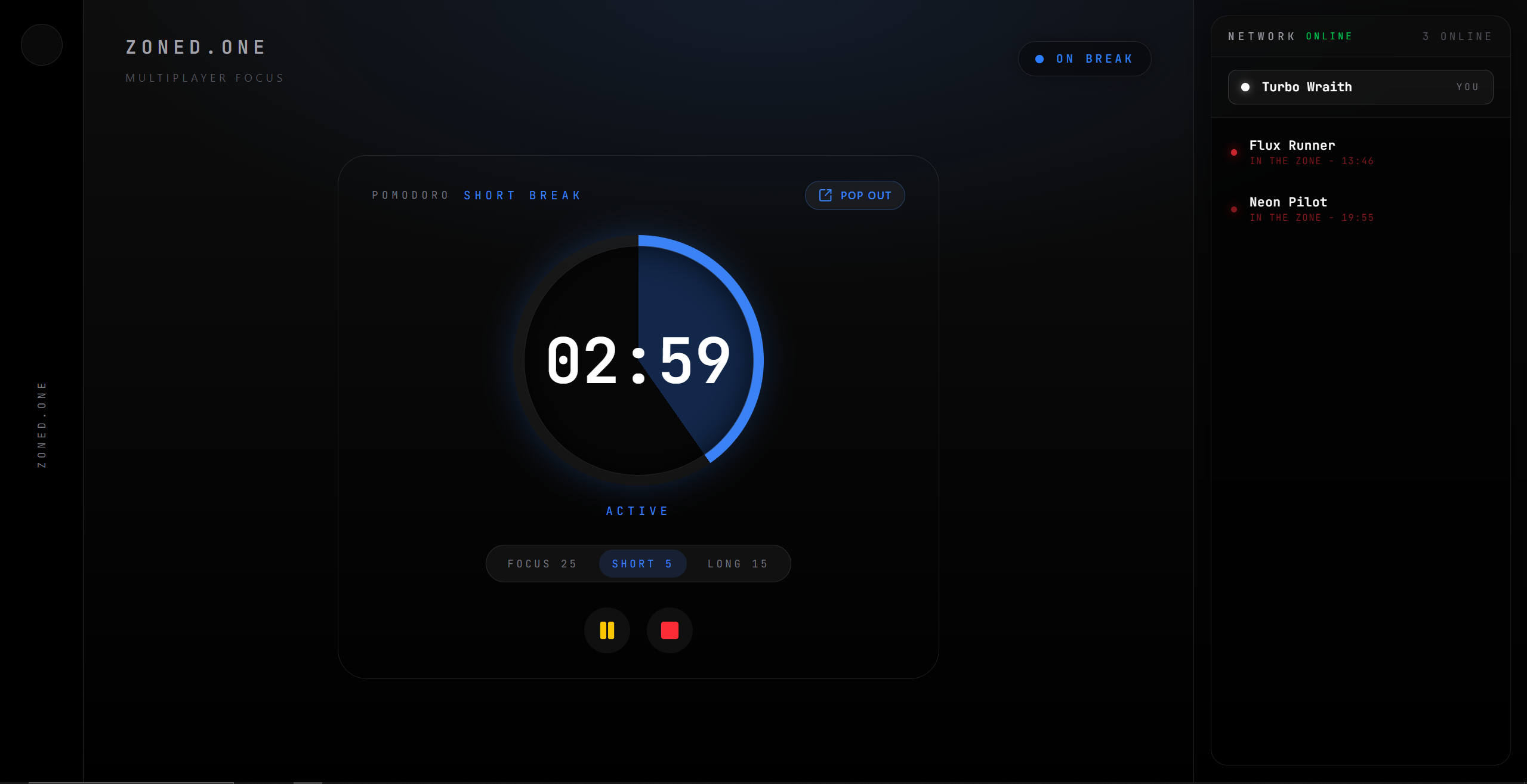 ZONED.ONE - Main product screenshot demonstrating key features and user interface