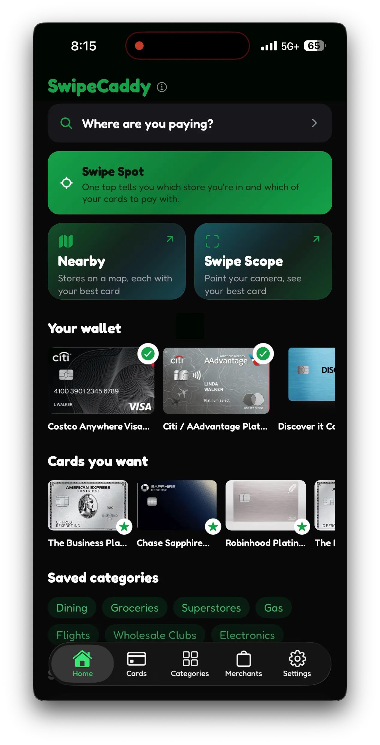 SwipeCaddy gallery image