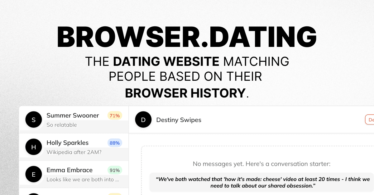 Média Browser.dating - Site de rencontres correspondant aux gens par leur histoire de navigation 3