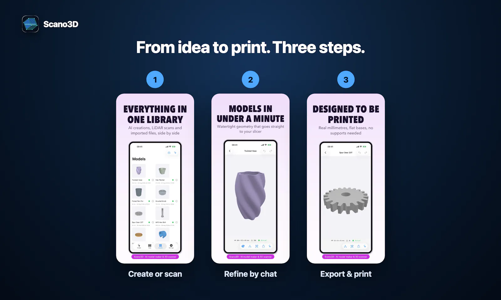 Scan or describe it. Get a 3D print screenshot 2