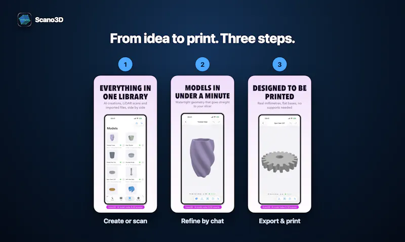 Scan or describe it. Get a 3D print screenshot 2