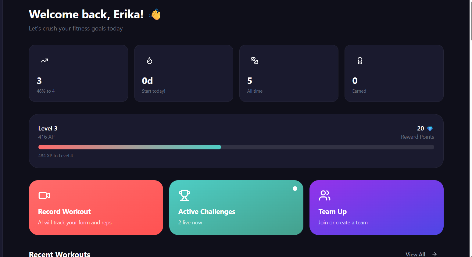 SimplyFit AI - Main product screenshot demonstrating key features and user interface