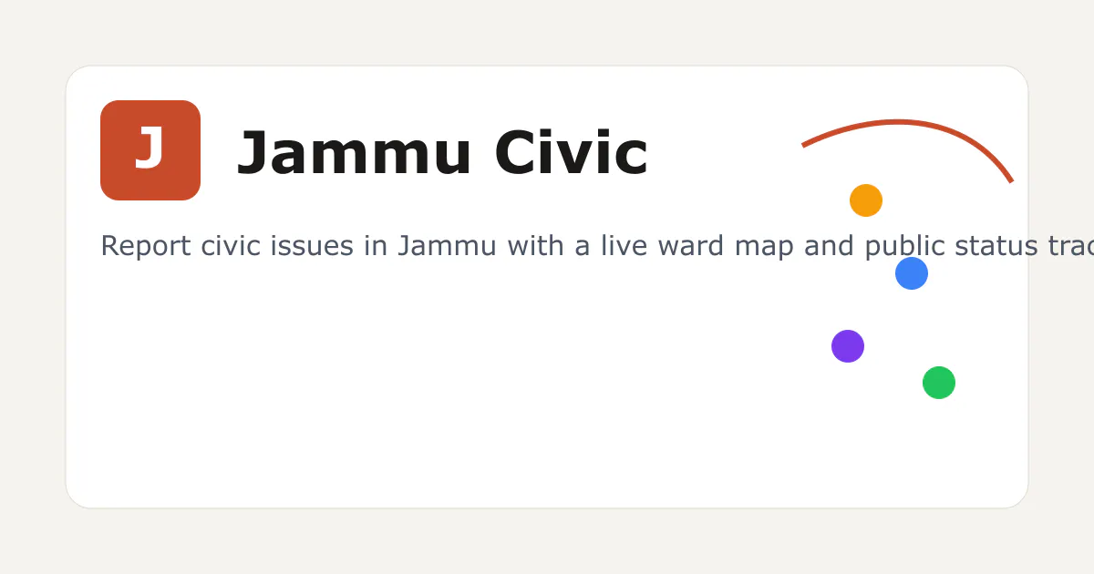 Jammu Sudhaar - Report Civic Issues gallery image