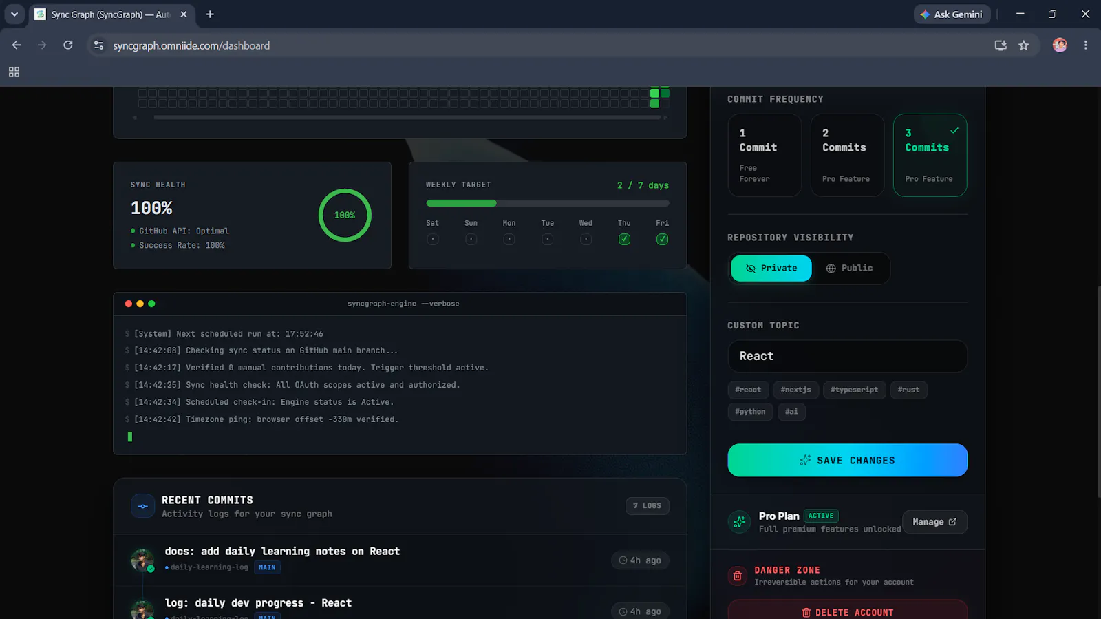 Sync Graph — Automate Your GitHub Streak screenshot 4