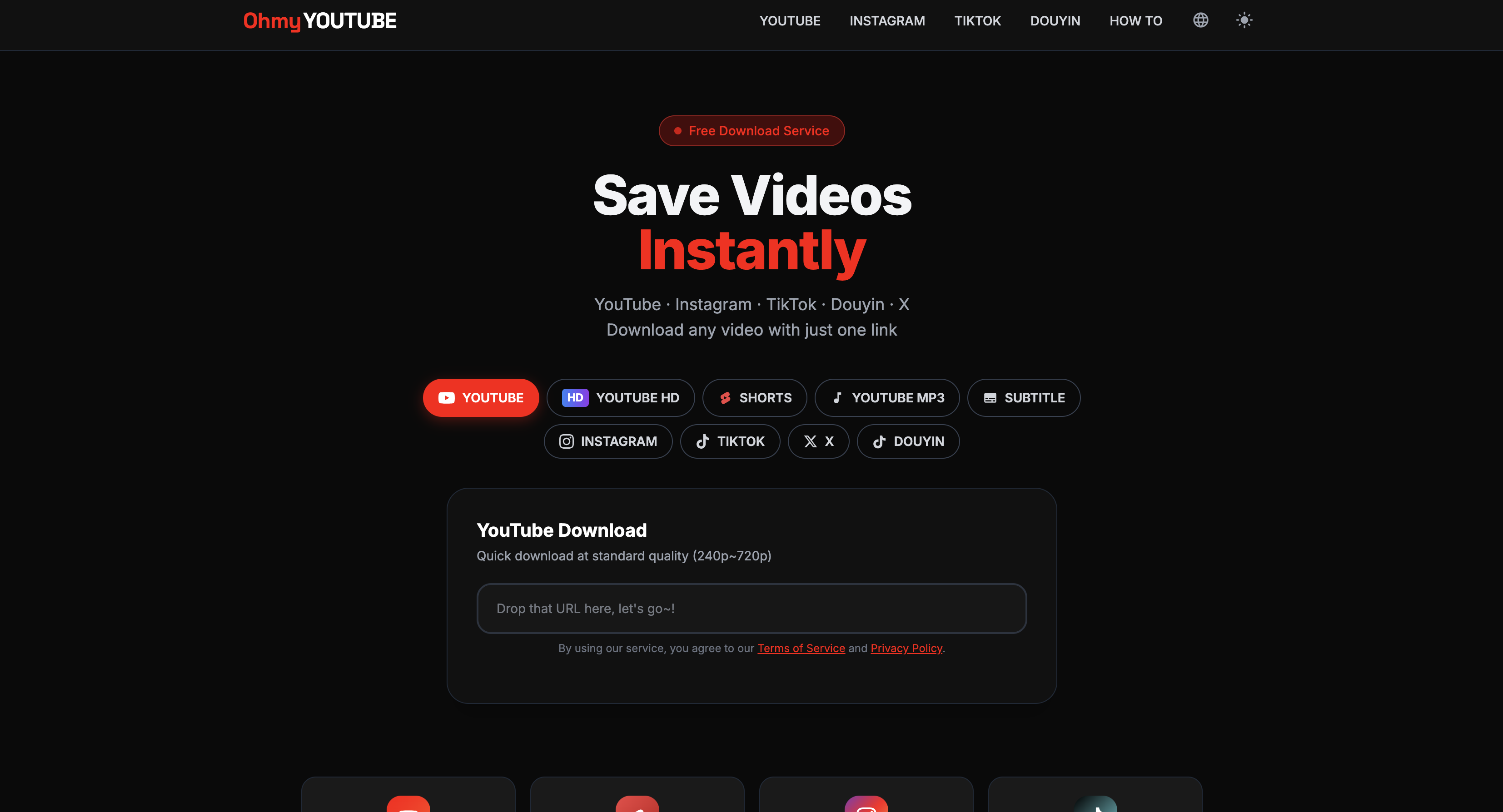 OhmyYOUTUBE - Screenshot 2 showing product features and functionality