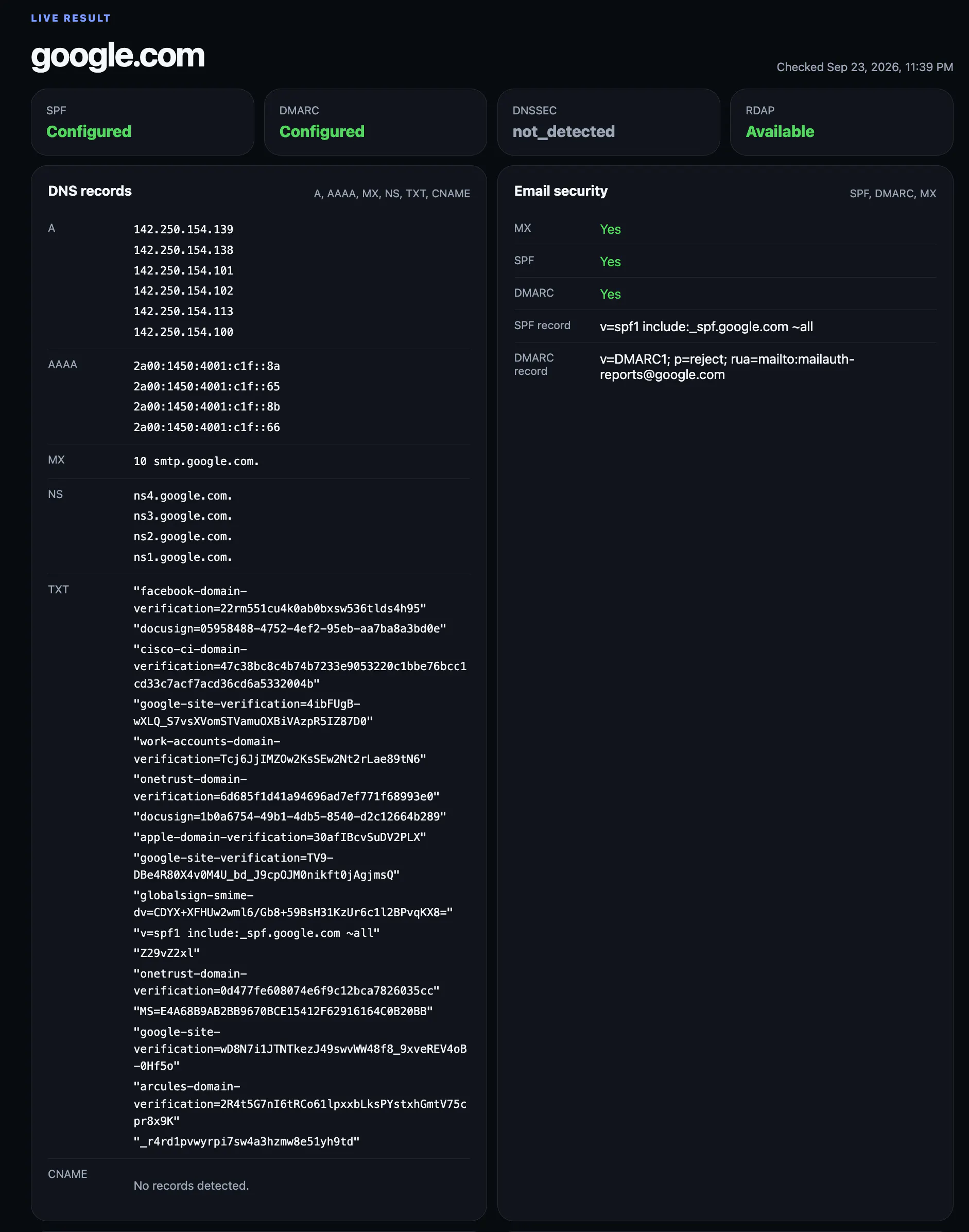 Domain Intelligence API gallery image