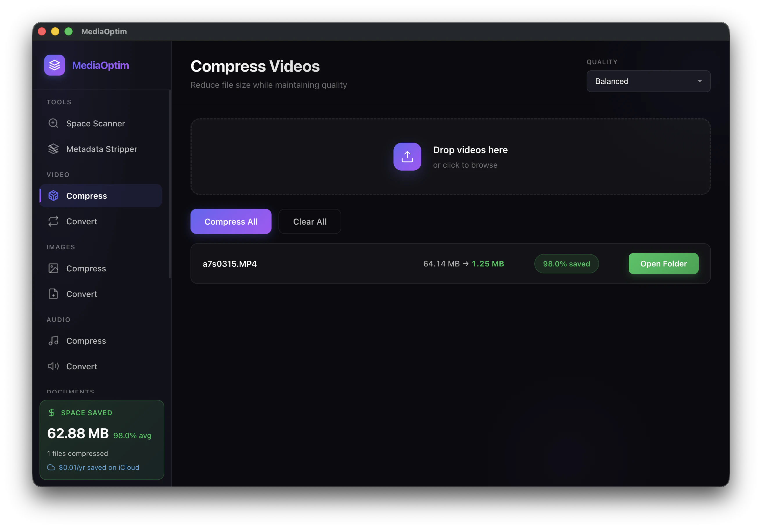 MediaOptim screenshot 2