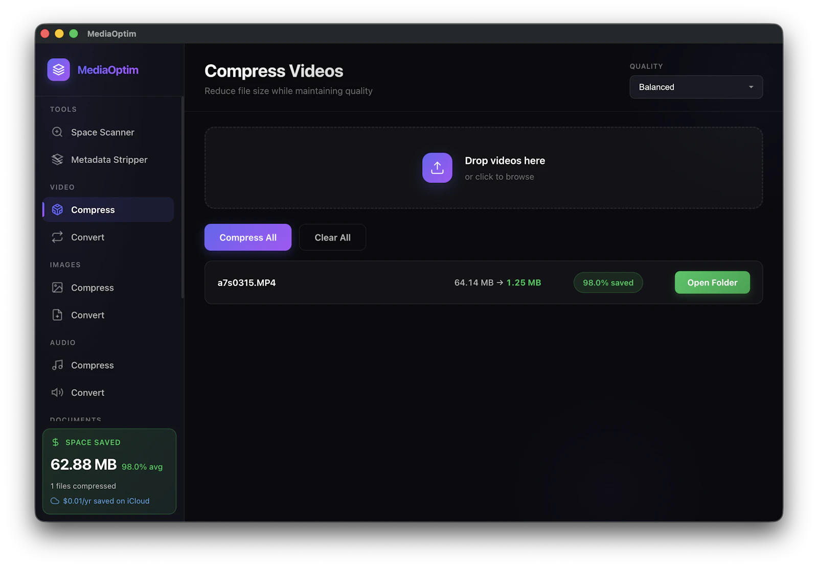 MediaOptim screenshot 2