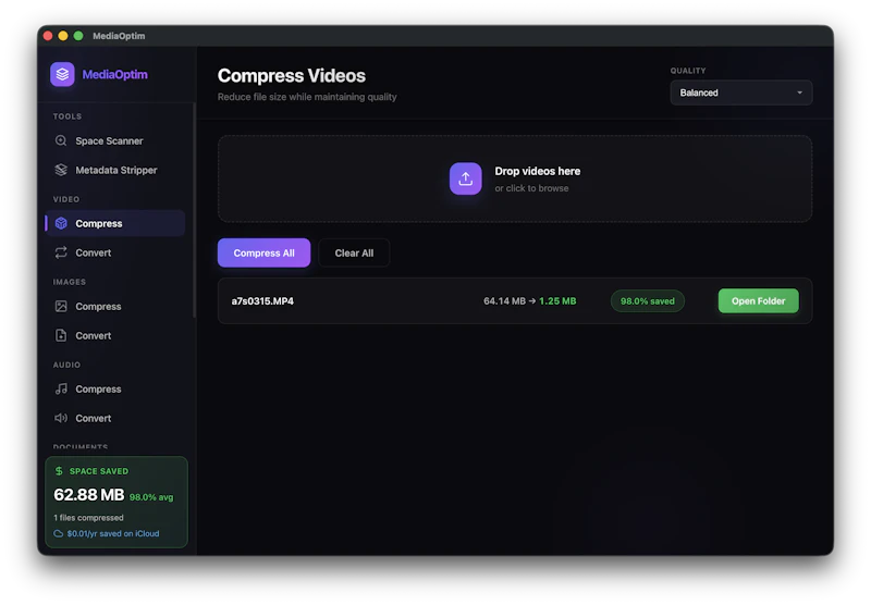 MediaOptim screenshot 2
