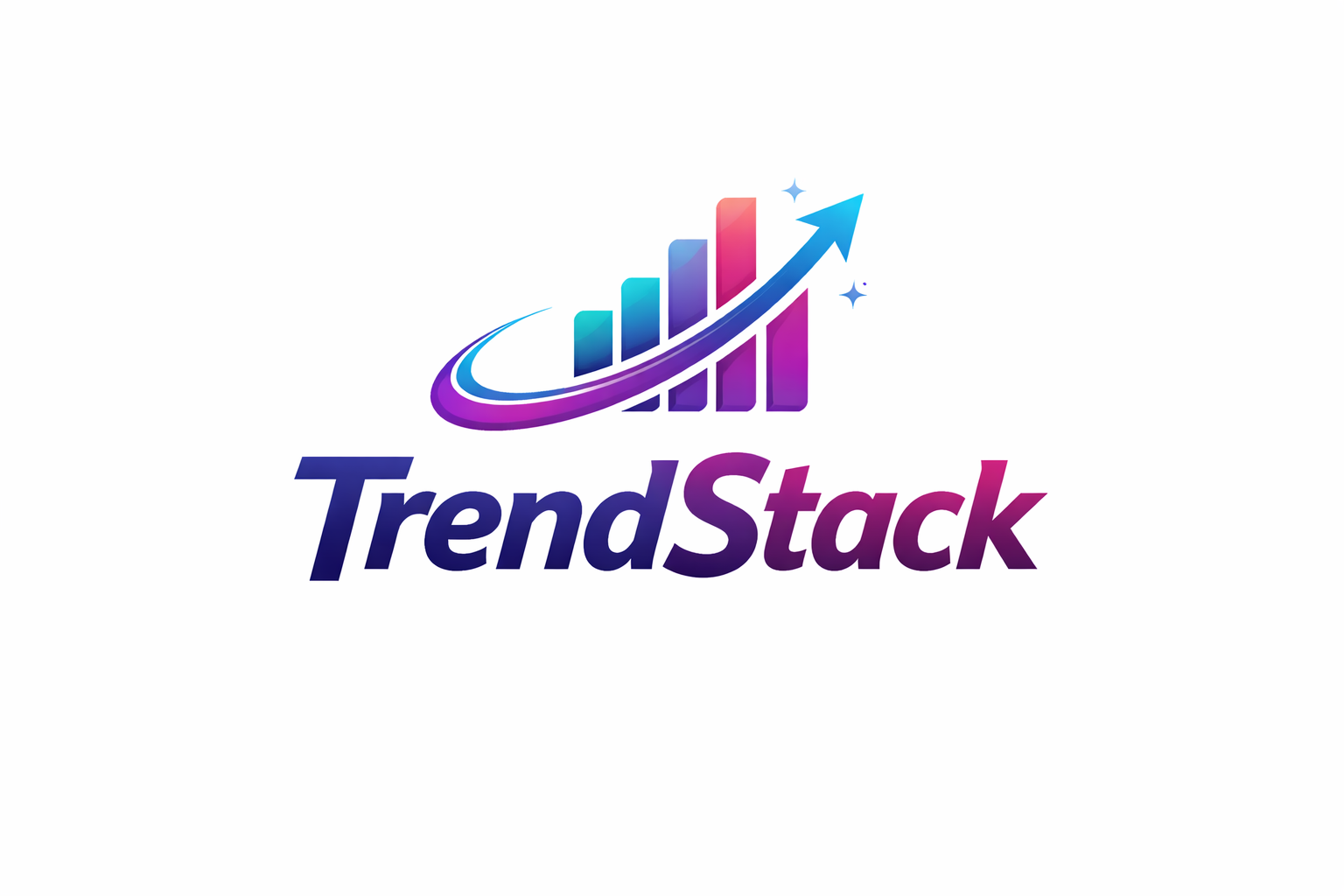 TrendStack - Product Hunt launch logo and brand identity