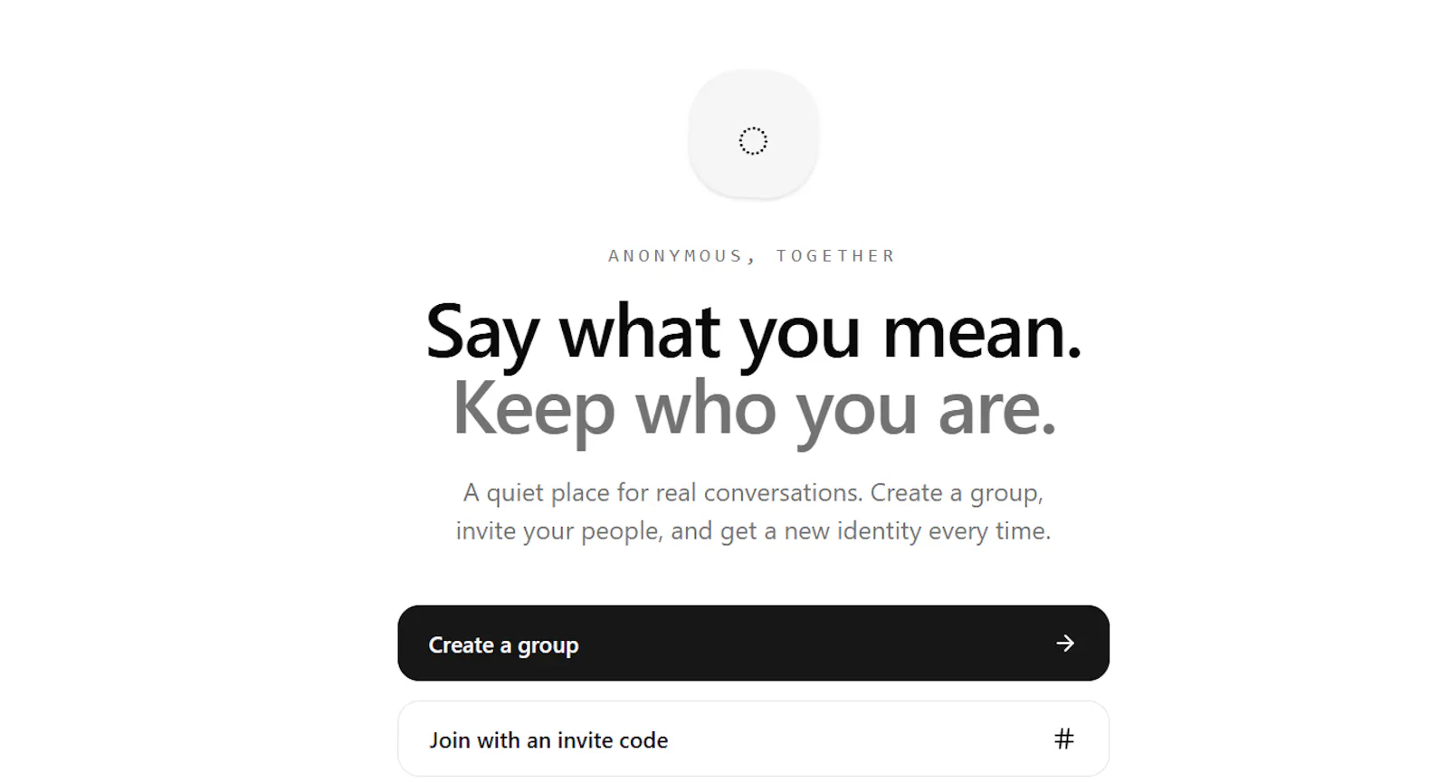 Shadow Chat - Anonymous Chat for Friends screenshot 1