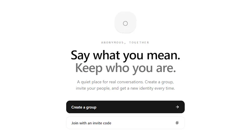 Shadow Chat - Anonymous Chat for Friends screenshot 1