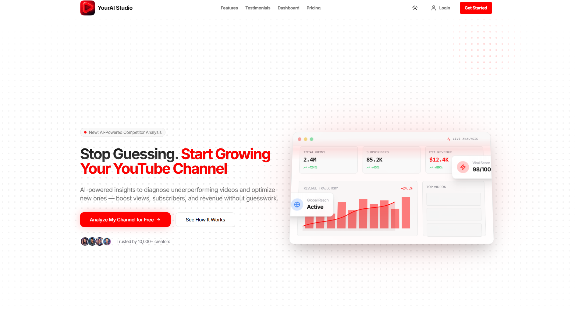 YourAI Studio - Main product screenshot demonstrating key features and user interface