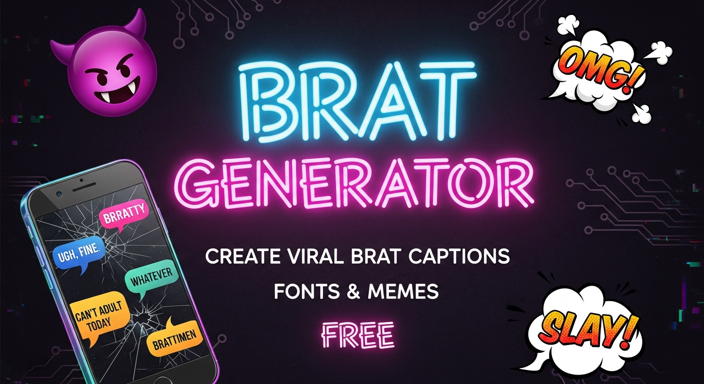 Brat Text Generator - Product Hunt launch logo and brand identity