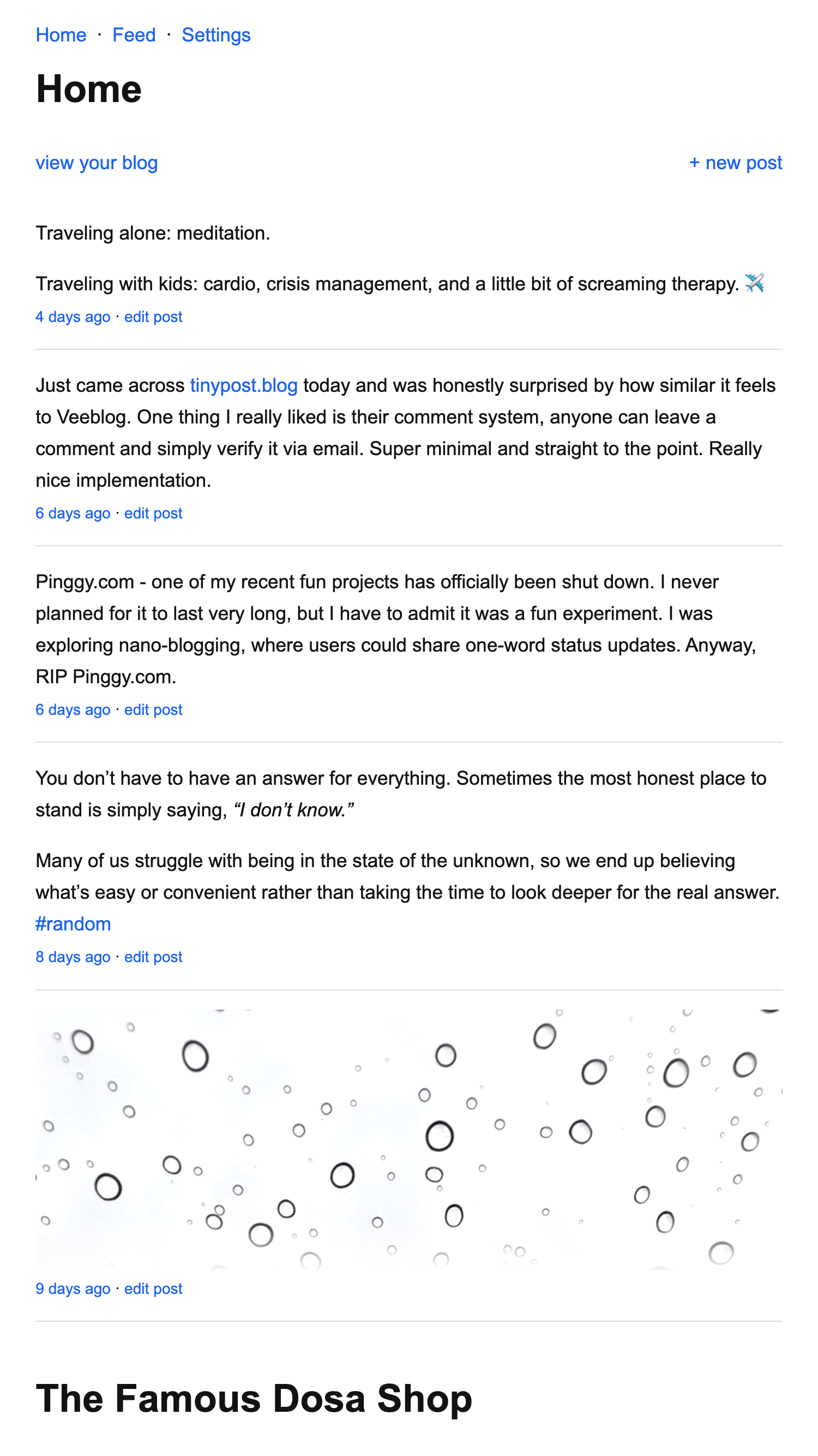 Veeblog - Screenshot 2 showing product features and functionality