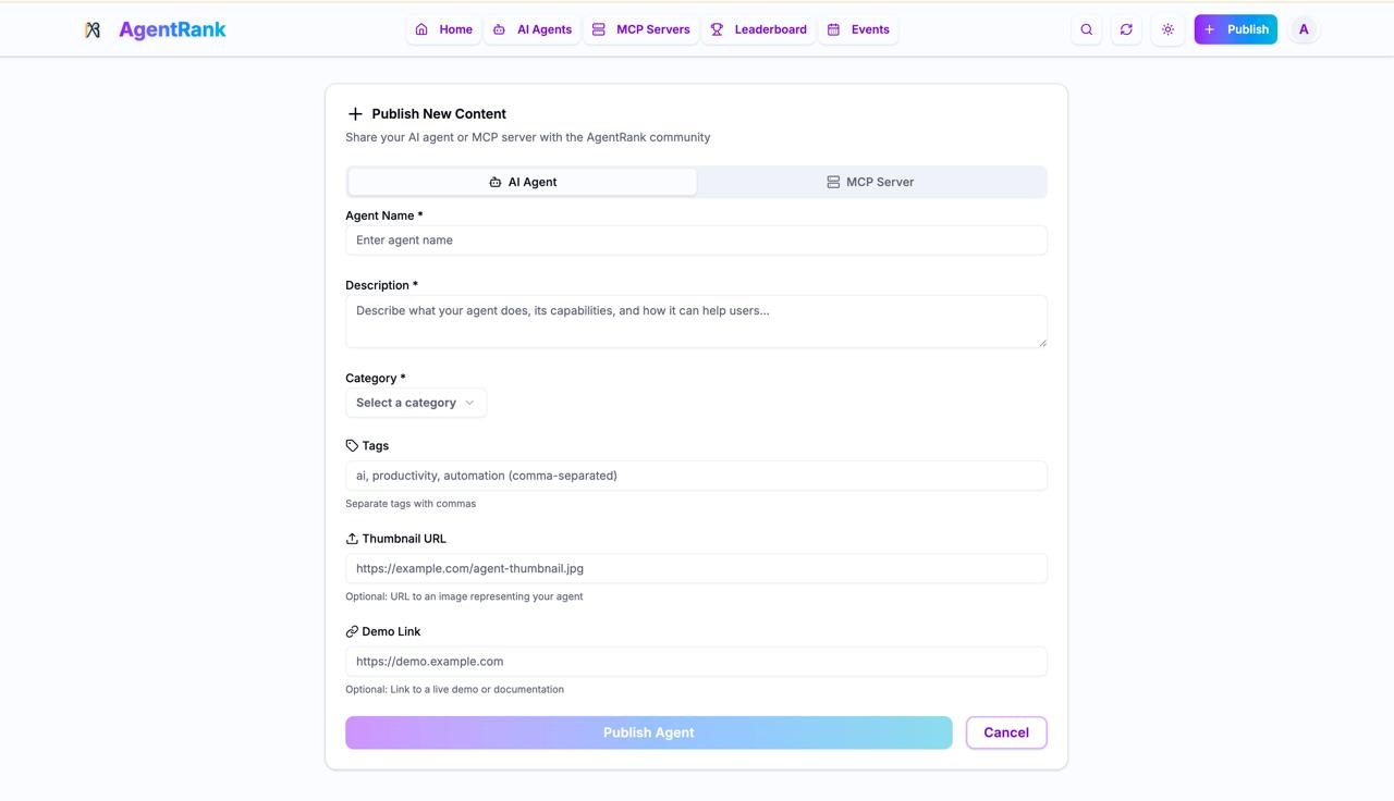 AgentRank - Screenshot 2 showing product features and functionality