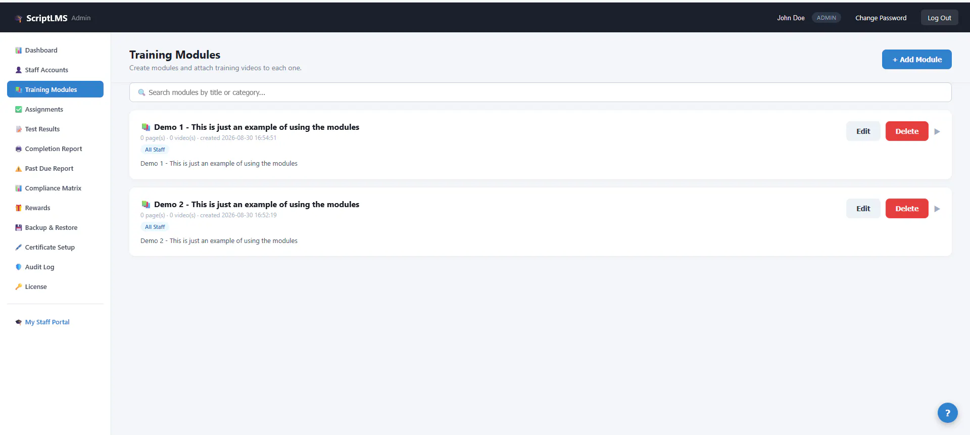 ScriptLMS gallery image