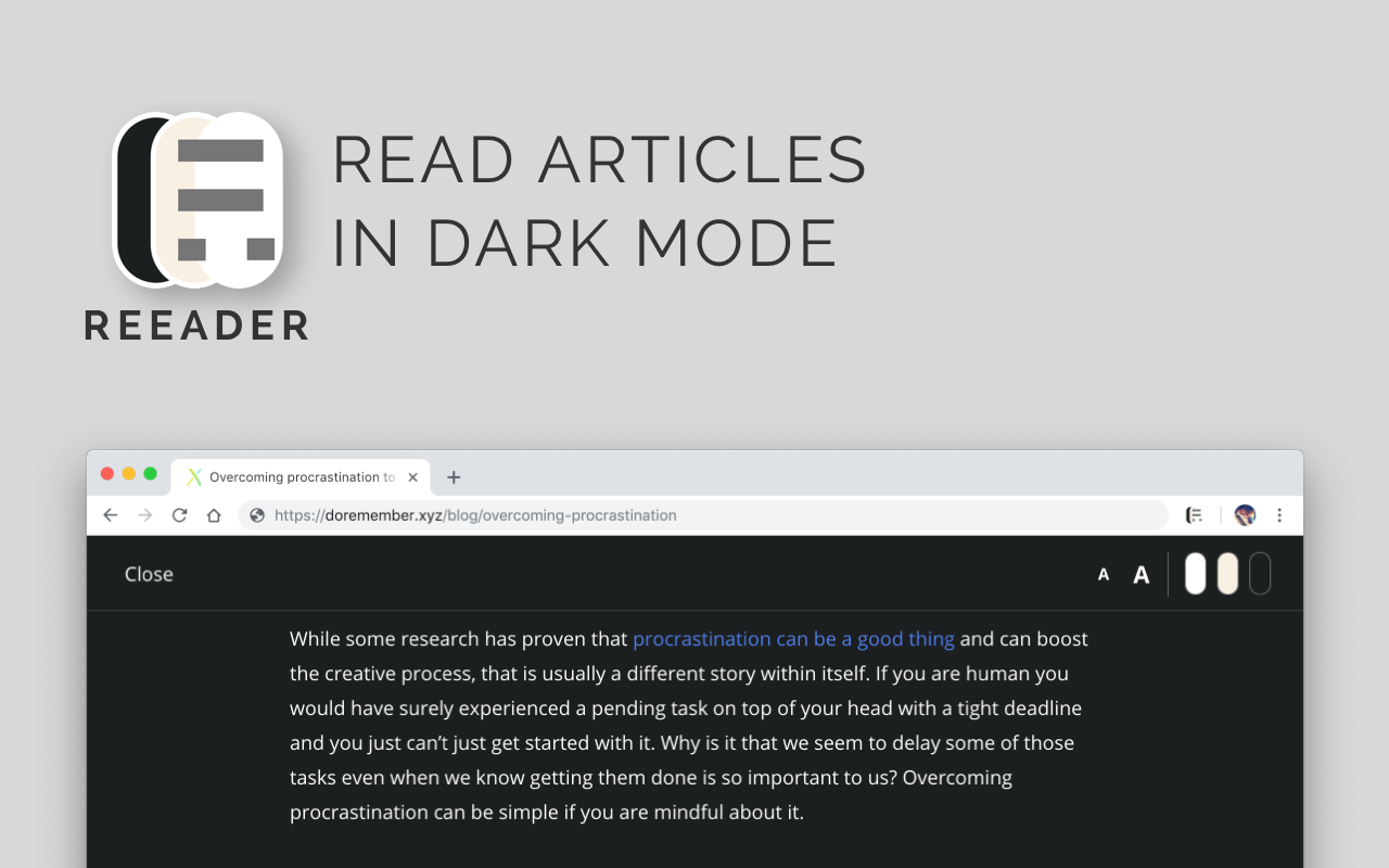 Reeader - Minimal reader for Chrome gallery image