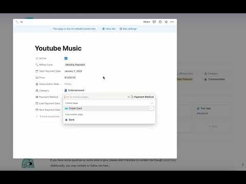 Subscription Tracker (Notion) gallery image
