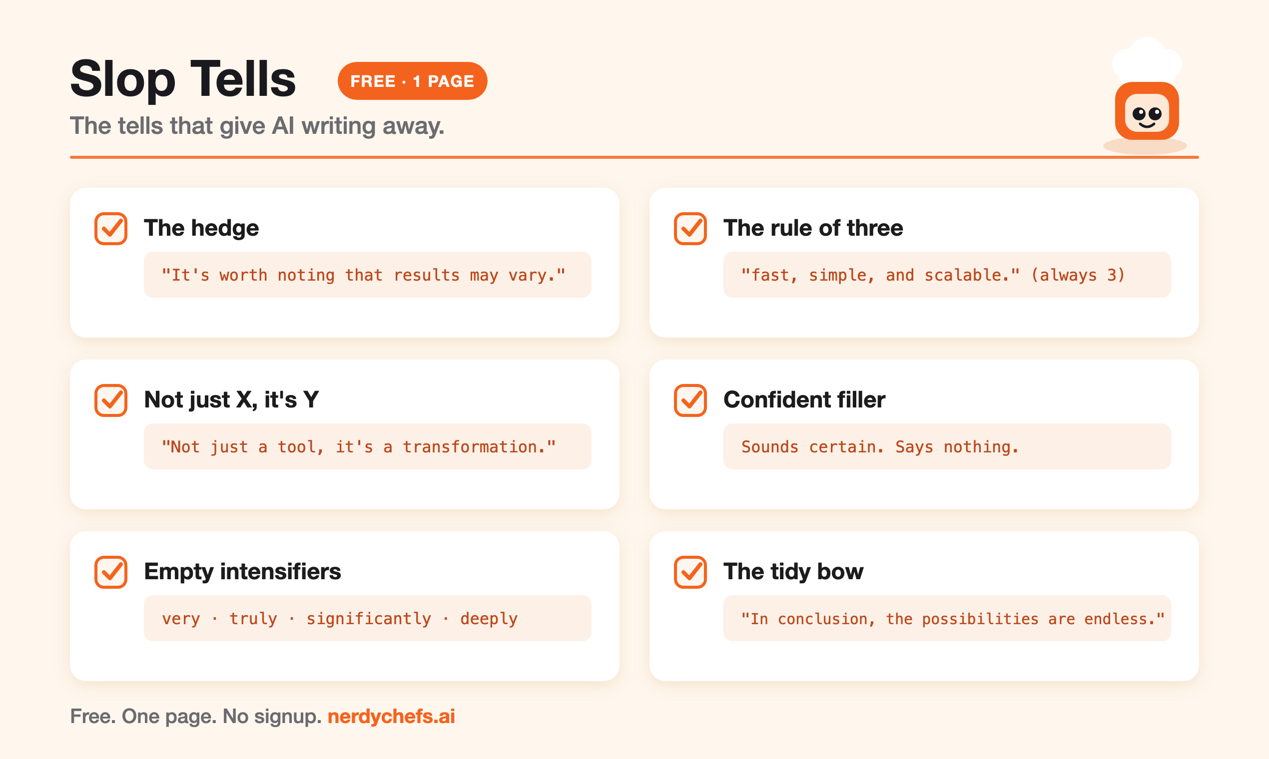 The Slop Tells Checklist gallery image
