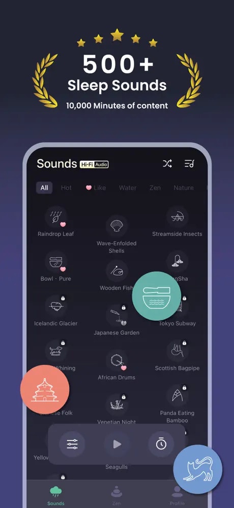 وسائط زيناب - نوم أفضل مع 500 صوت ومزيج مخصص 1