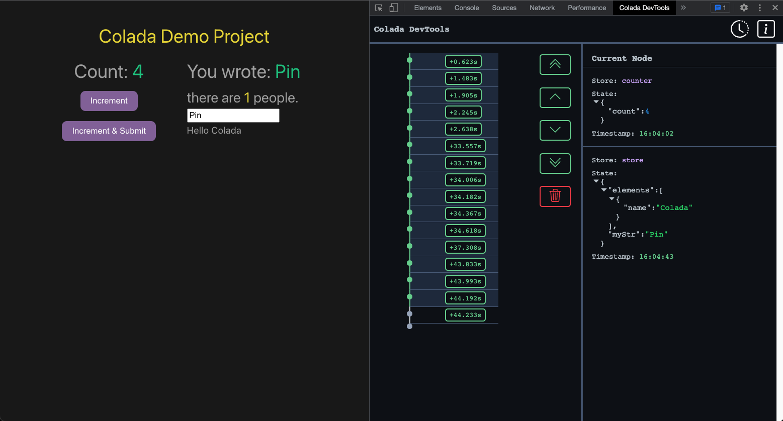 Colada - Zeitreisen Debugging Devtools für Pinia (Vue.js) Medien 1