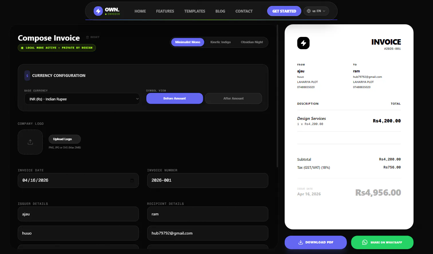 Invoice Generator gallery image