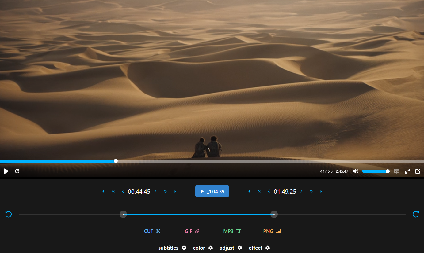 Cortar video en línea media 1