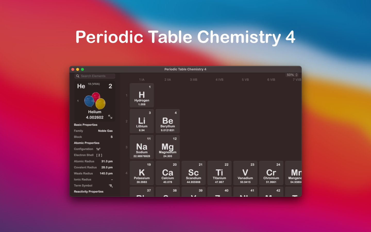 Periodic Table Chemistry 4 Si app gallery image