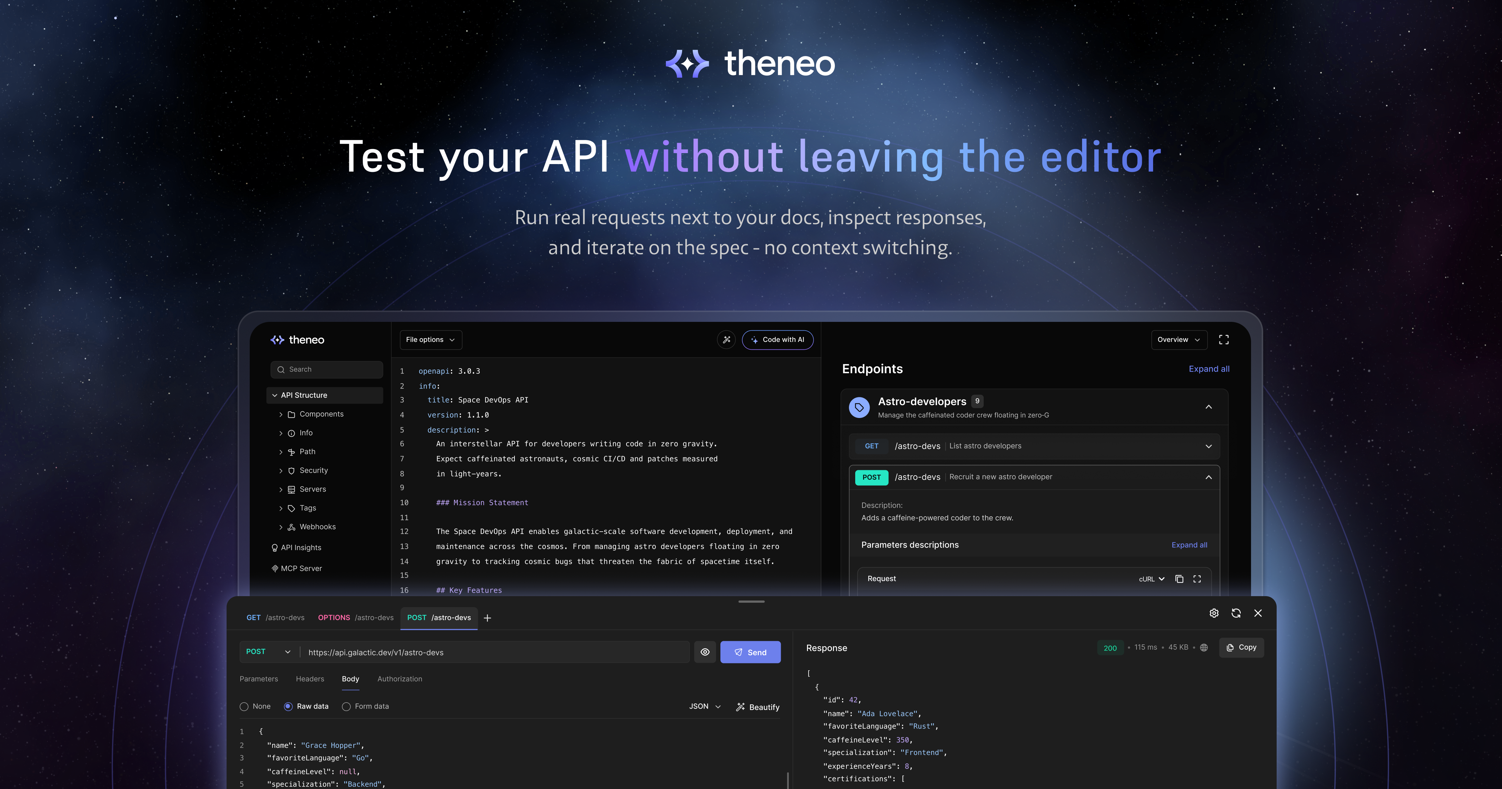 Cursore per la tua API - Genera, modifica, lancia e prova il flusso di lavoro API in un unico posto media 4
