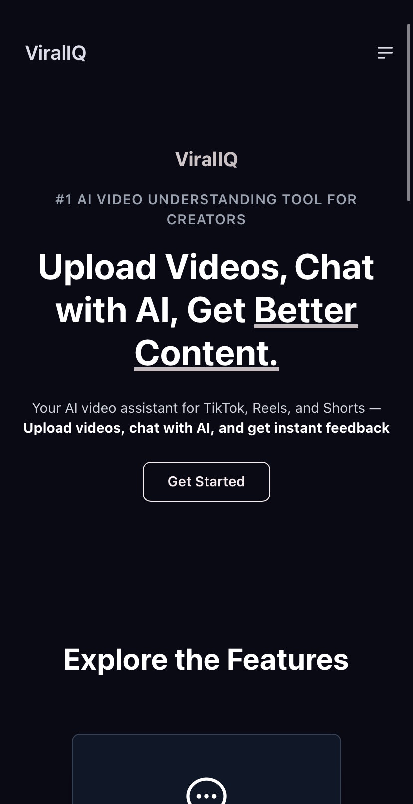 ViralIQ - Main screenshot showing features and interface