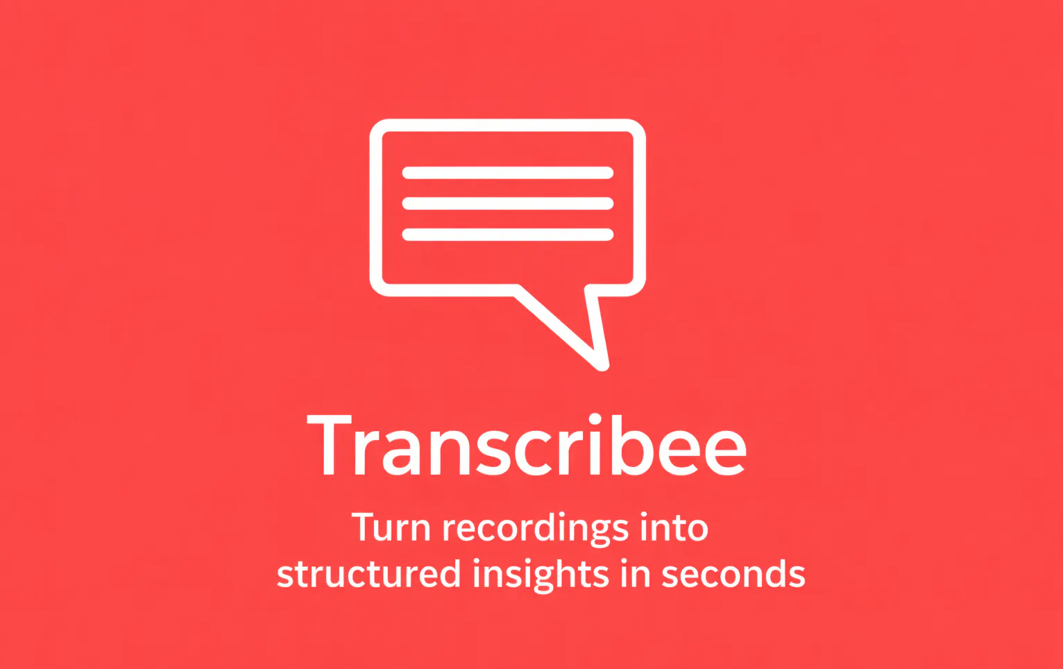 Transcribee 제품 배너