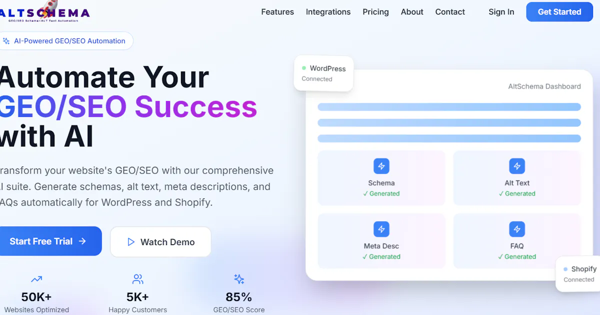 AltSchema: Auto SEO + GenAI Optimization