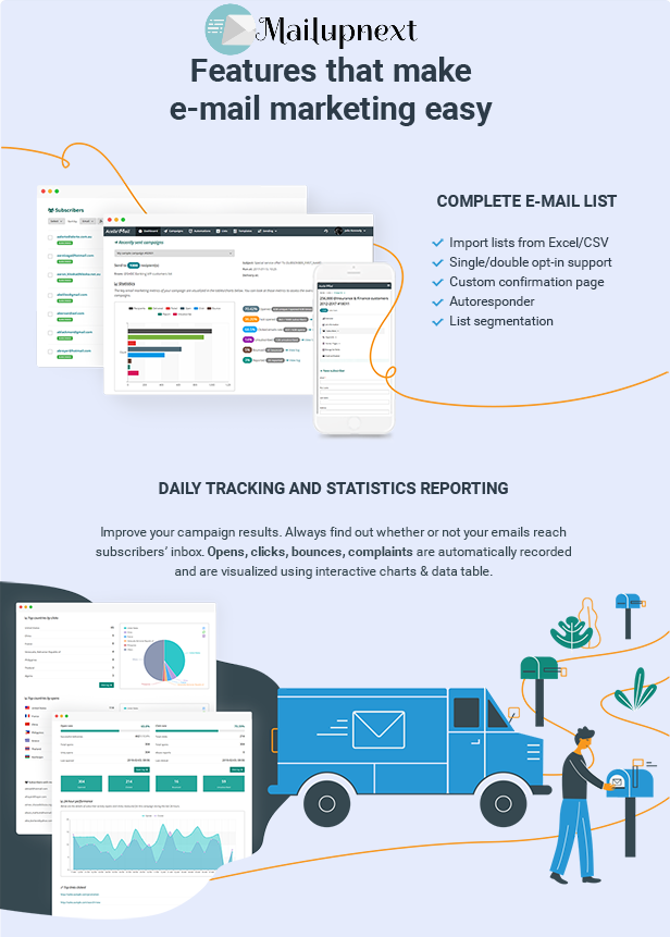 Mailupnext with Wordpress gallery image