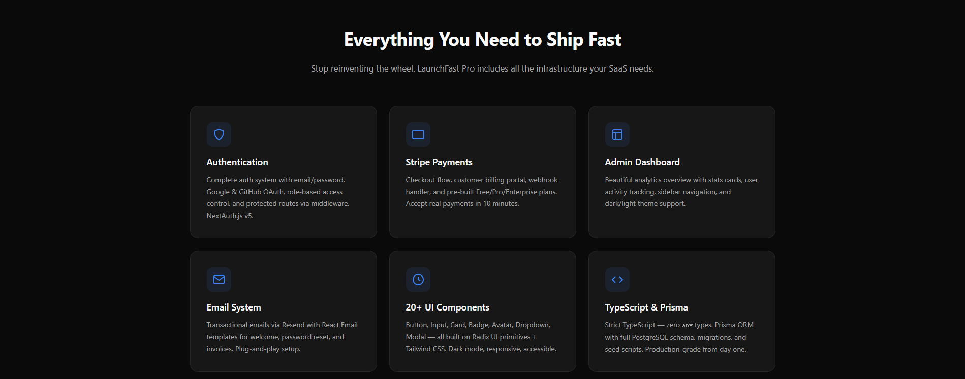 LaunchFast Pro — Ship Your SaaS in Days gallery image